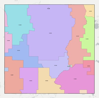 Clay County IA ZIP code boundaries map
