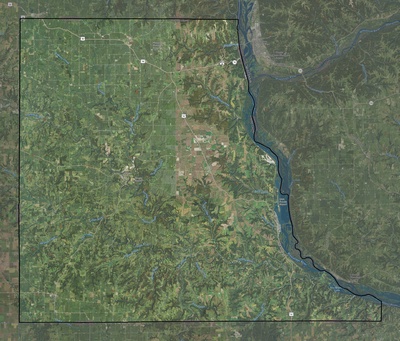 Clayton County IA USGS imagery and topo map