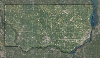 Clinton County IA USGS imagery and topo map
