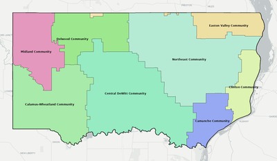 Clinton County IA school district boundaries map