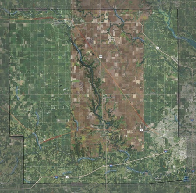 Dallas County IA USGS imagery and topo map