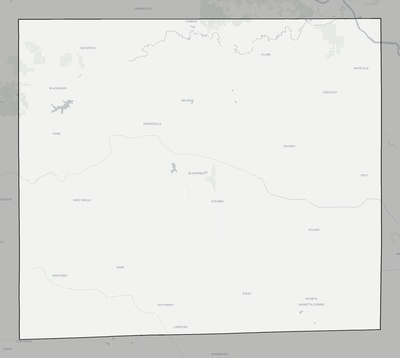 Davis County IA county basemap context