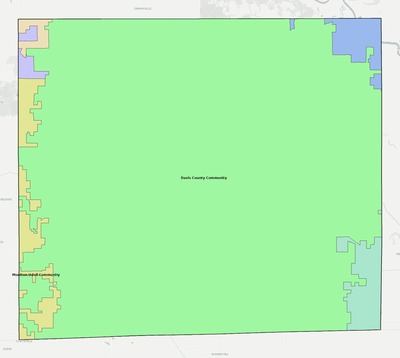 Davis County IA school district boundaries map