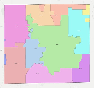 Decatur County IA ZIP code boundaries map