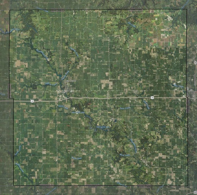 Delaware County IA USGS imagery and topo map