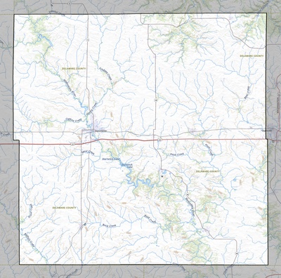Delaware County IA USGS topo map
