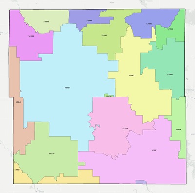 Delaware County IA ZIP code boundaries map
