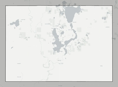 Dickinson County IA county basemap context