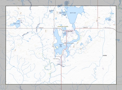 Dickinson County IA USGS topo map