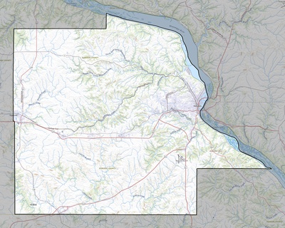 Dubuque County IA USGS topo map
