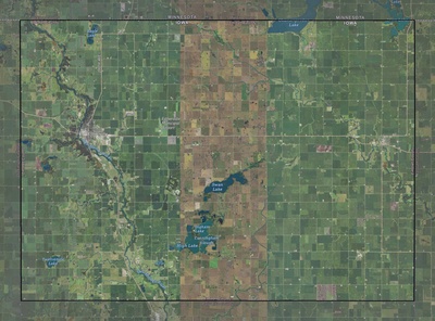 Emmet County IA USGS imagery and topo map