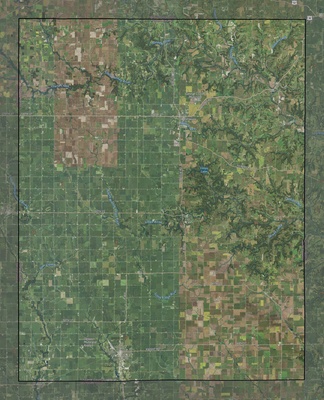Fayette County IA USGS imagery and topo map