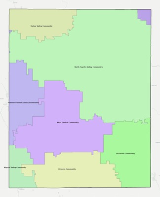 Fayette County IA school district boundaries map