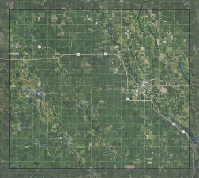 Floyd County IA USGS imagery and topo map