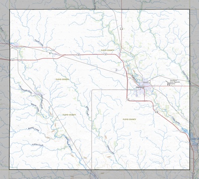 Floyd County IA USGS topo map