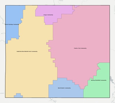 Floyd County IA school district boundaries map
