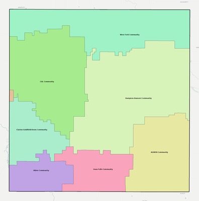 Franklin County IA school district boundaries map