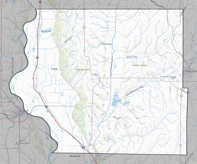 Fremont County IA USGS topo map