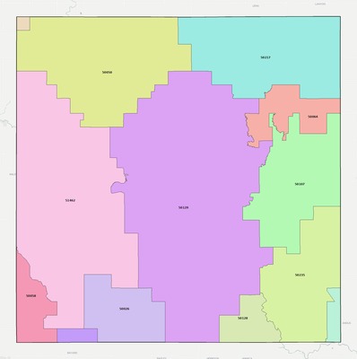 Greene County IA ZIP code boundaries map