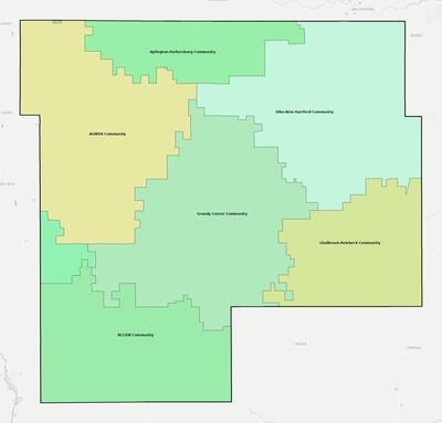 Grundy County IA school district boundaries map