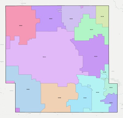 Guthrie County IA ZIP code boundaries map