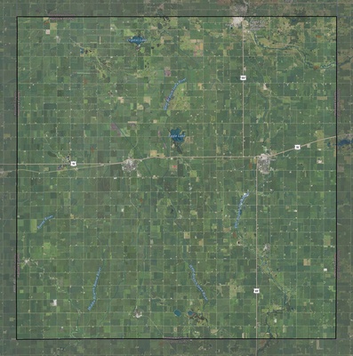 Hancock County IA USGS imagery and topo map