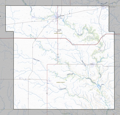 Hardin County IA USGS topo map