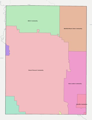 Henry County IA school district boundaries map