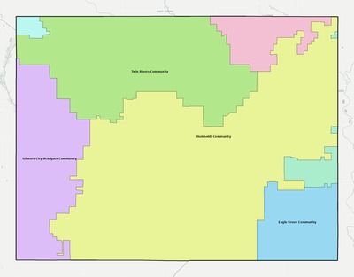 Humboldt County IA school district boundaries map