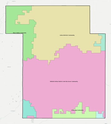Ida County IA school district boundaries map