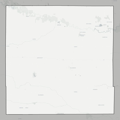 Iowa County IA county basemap context