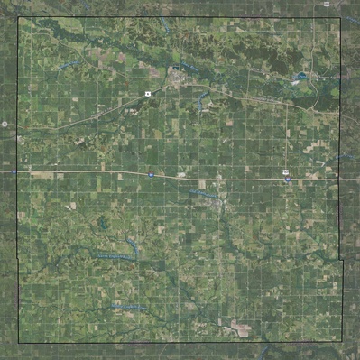 Iowa County IA USGS imagery and topo map