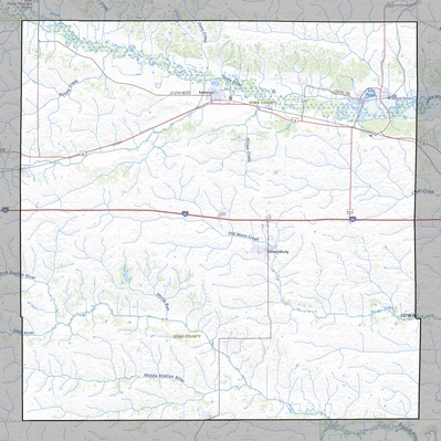 Iowa County IA USGS topo map