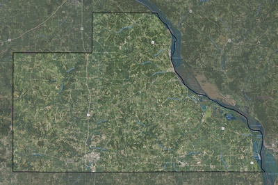 Jackson County IA USGS imagery and topo map
