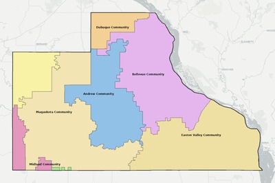 Jackson County IA school district boundaries map