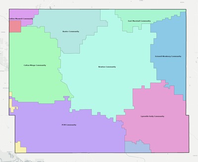 Jasper County IA school district boundaries map