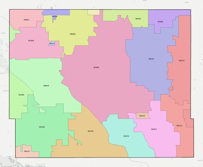 Jasper County IA ZIP code boundaries map