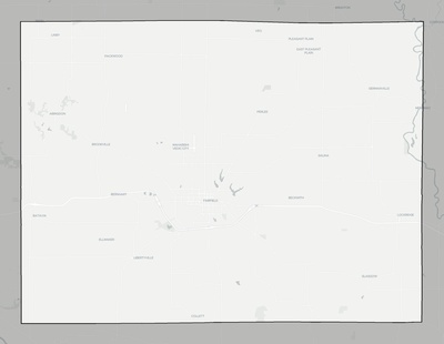 Jefferson County IA county basemap context