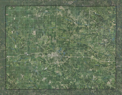 Jefferson County IA USGS imagery and topo map