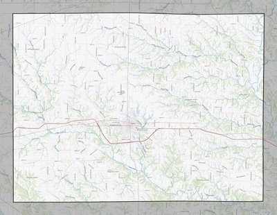 Jefferson County IA USGS topo map