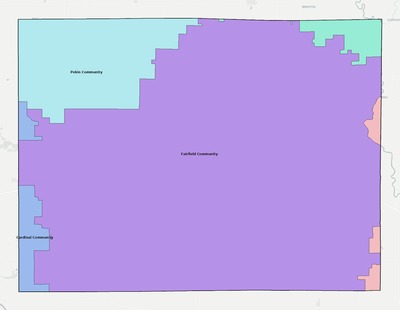 Jefferson County IA school district boundaries map