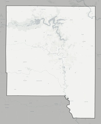 Johnson County IA county basemap context