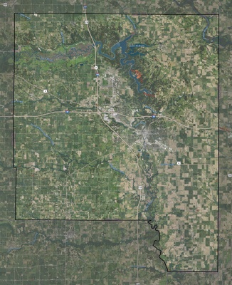Johnson County IA USGS imagery and topo map
