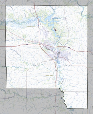 Johnson County IA USGS topo map