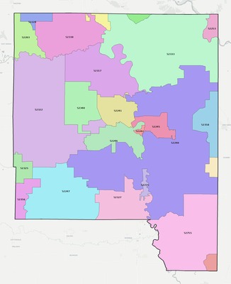 Johnson County IA ZIP code boundaries map