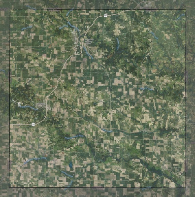Jones County IA USGS imagery and topo map