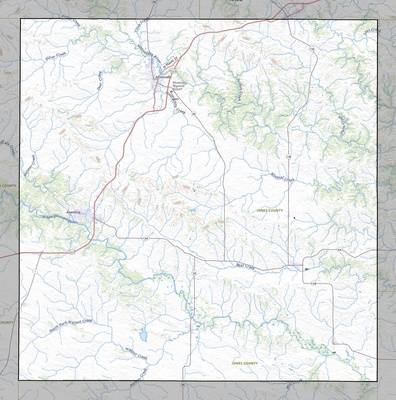 Jones County IA USGS topo map