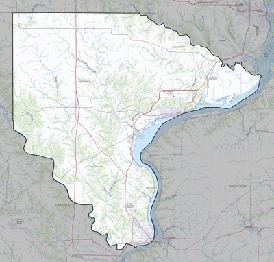 Lee County IA USGS topo map