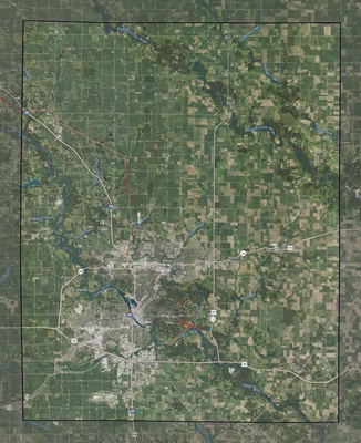 Linn County IA USGS imagery and topo map
