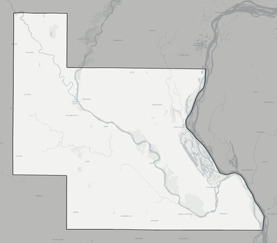 Louisa County IA county basemap context
